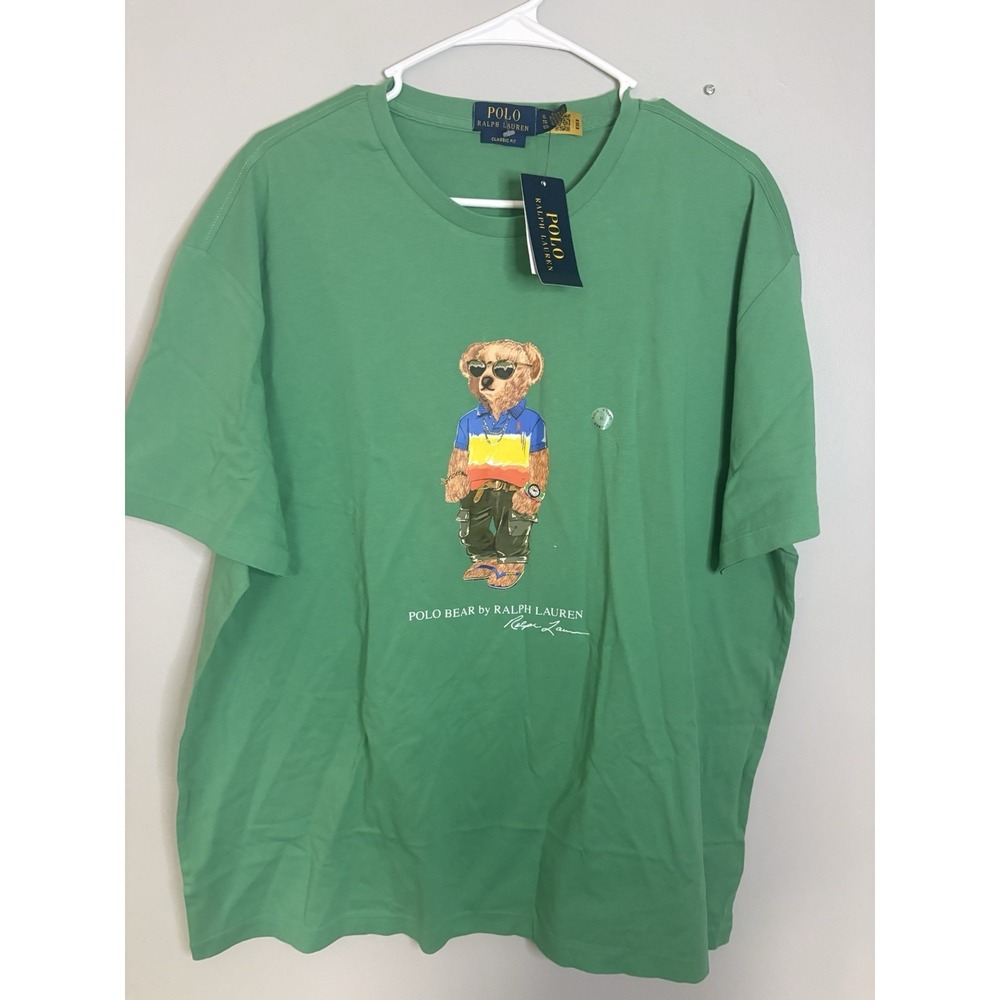 Polo Ralph Lauren Polo Bear T Shirt Green XL NWT